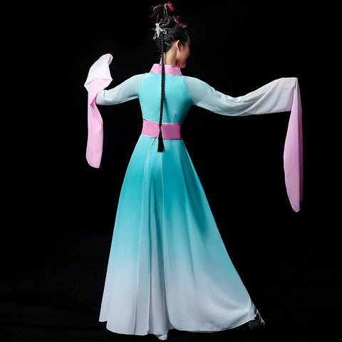 Chinese Folk Dance Costume Classical Dance Costume water sleeve dance costume Chinese wind fairy ancient style dance Caiwei DANCE ADULT - 