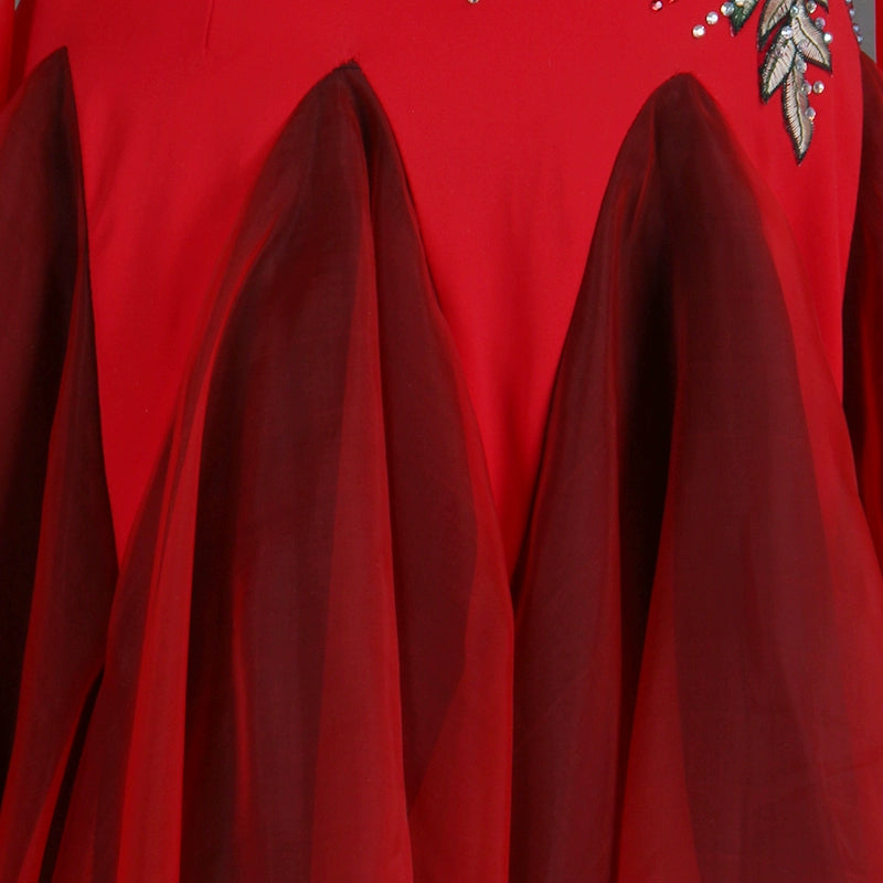 Ballroom Dance Dresses Modern Skirt Waltz High-end Ballroom Dance Dress Group Dance Competition Costume - Moderndancedress.com