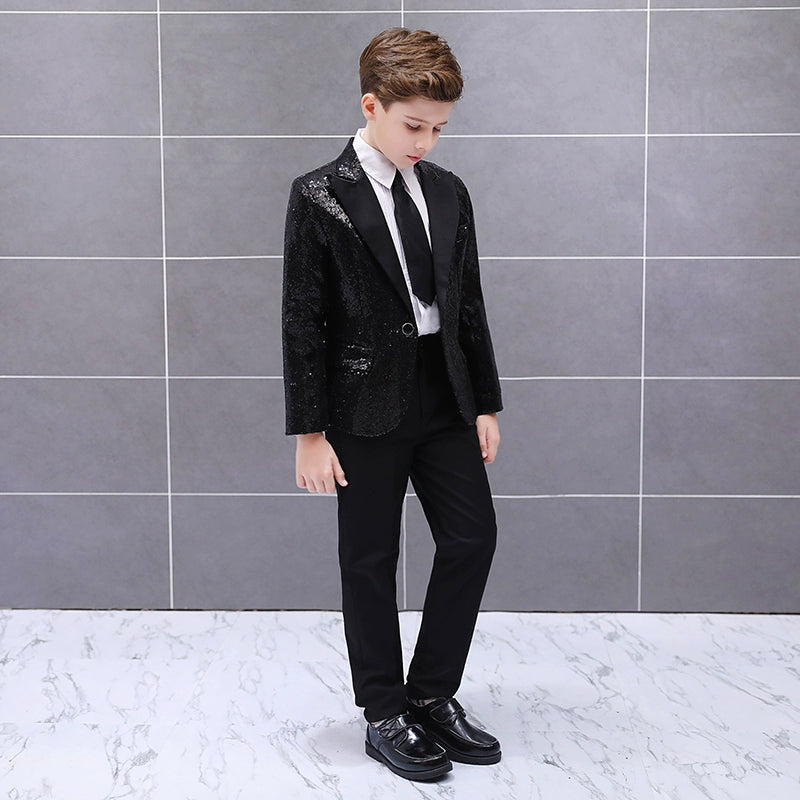 Boys Jazz Dance Costumes dancing piano performances, boys handsome hosting colorful shiny performances, flower children&amp;apos;s dresses - Moderndancedress.com