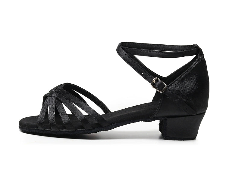 Latin dance shoes for girls kids competition ballroom latin  soft soles beginners peformance sandal shoes - Moderndancedress.com