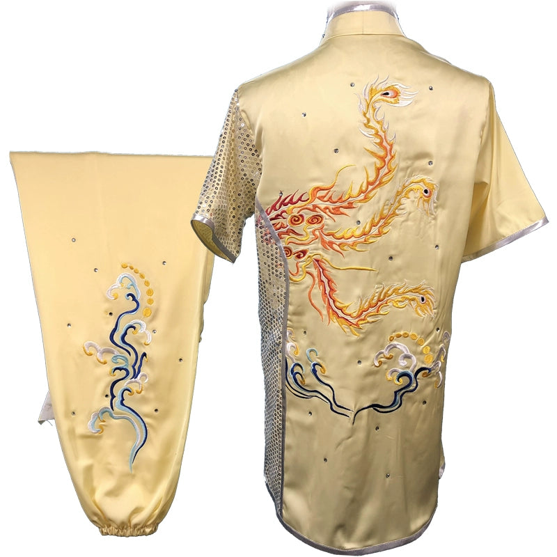 Custom size Chinese Martial Arts Clothes Kungfu Tai Chi clothing Children's Wushu Competition Performing Colorful Clothes Embroidery Female - Moderndancedress.com