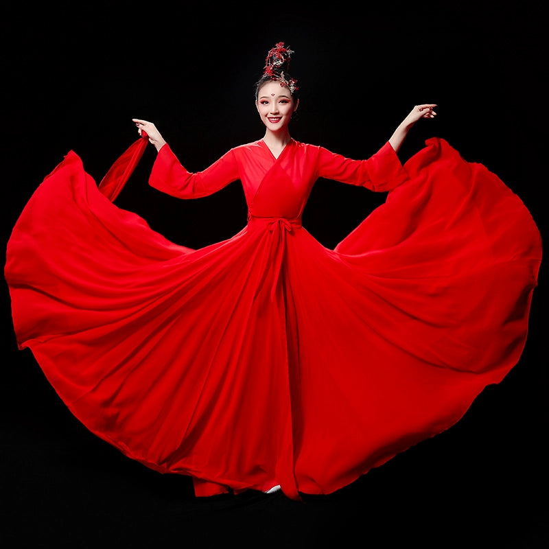 Chinese Folk Dance Costume Classical Dance Costume Chinese wind opening dance dress Modern Dance Costume Fairy Dress Adult - Moderndancedress.com