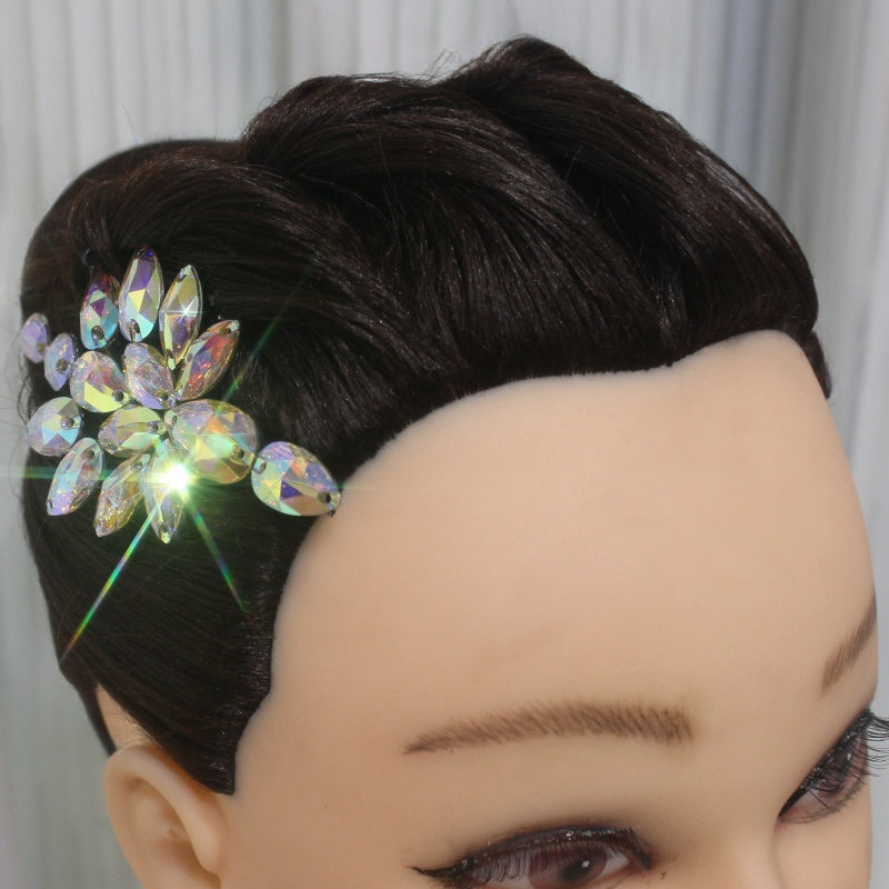 Latin Ballroom Dance Bling Headpiece for Womeng Girls National Standard Dance Headdresses Diamond Jewelry Salsa Rumba Chacha Dance - Moderndancedress.com
