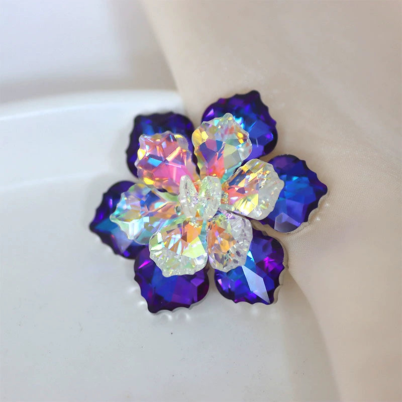 DIY dance clothes headdress bling gemstones flowers bling rhinestone for bag shoes  wedding party clothes jewelry accessories size 5cm - Moderndancedress.com