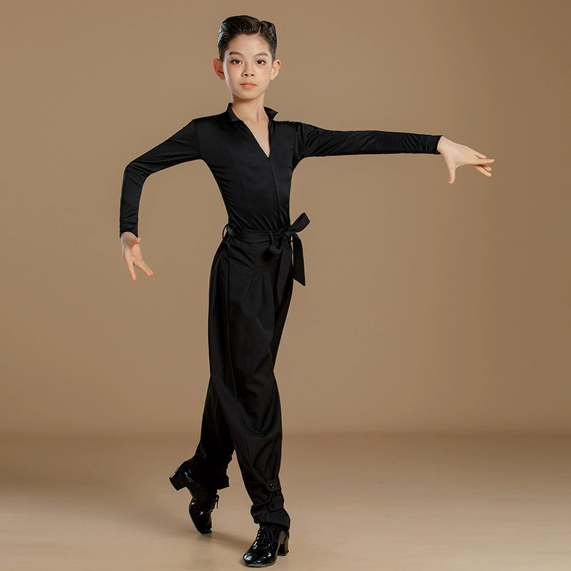 Boys Latin Dance Shirts and Pants Kids White Tops Waltz Tango Chacha  Dance Competition Costumes