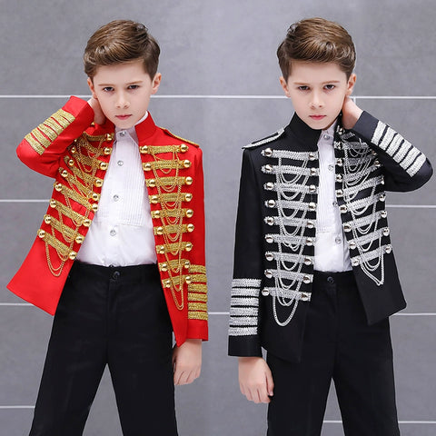 Boys Jazz Dance Costumes   European Style Soviet Army Dresses Stage Dresses Palace Dresses Prince Dresses Children Day Dresses