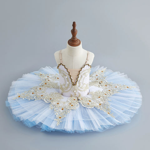 Children Green pink ballet dance dress kids ballerina tutu skirts sleeping beauty girls performance clothes Swan Lake flat tutu - Moderndancedress.com
