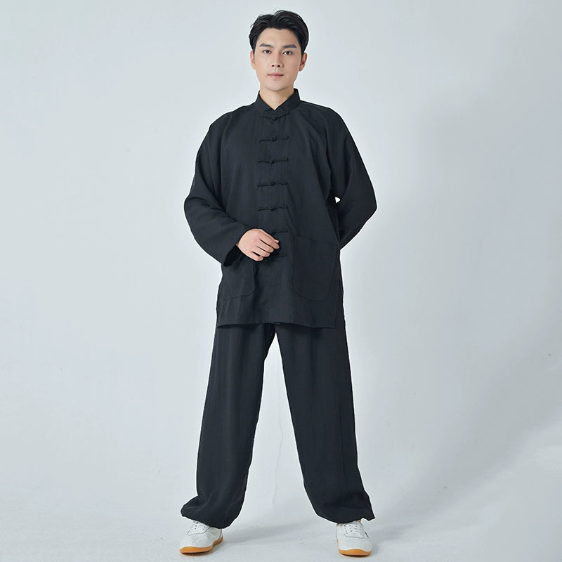 Tai Chi Suit Kung Fu Uniforms Cotton and Linen Men's and Women's Shadowboxing Clothing Baduanjin Chinese Style Martial Arts Practice Clothes Outfit - Moderndancedress.com
