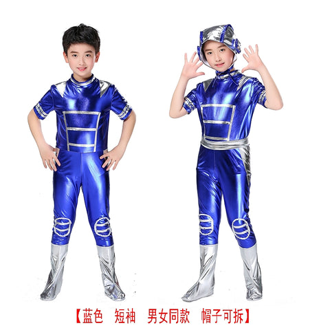 Children Animation Drama Robot Stage Cartoon Show Clothes Children&amp;apos;s Astronaut Space Suit Modern Dance Show Clothes - 
