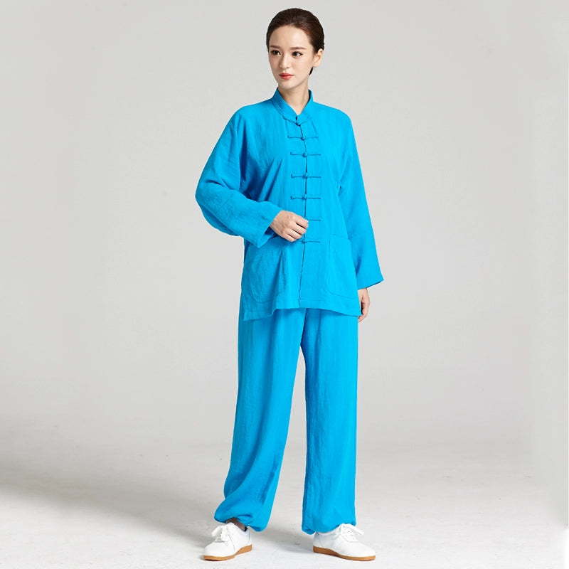Tai Chi Suit Kung Fu Uniforms Cotton and Linen Men's and Women's Shadowboxing Clothing Baduanjin Chinese Style Martial Arts Practice Clothes Outfit - Moderndancedress.com