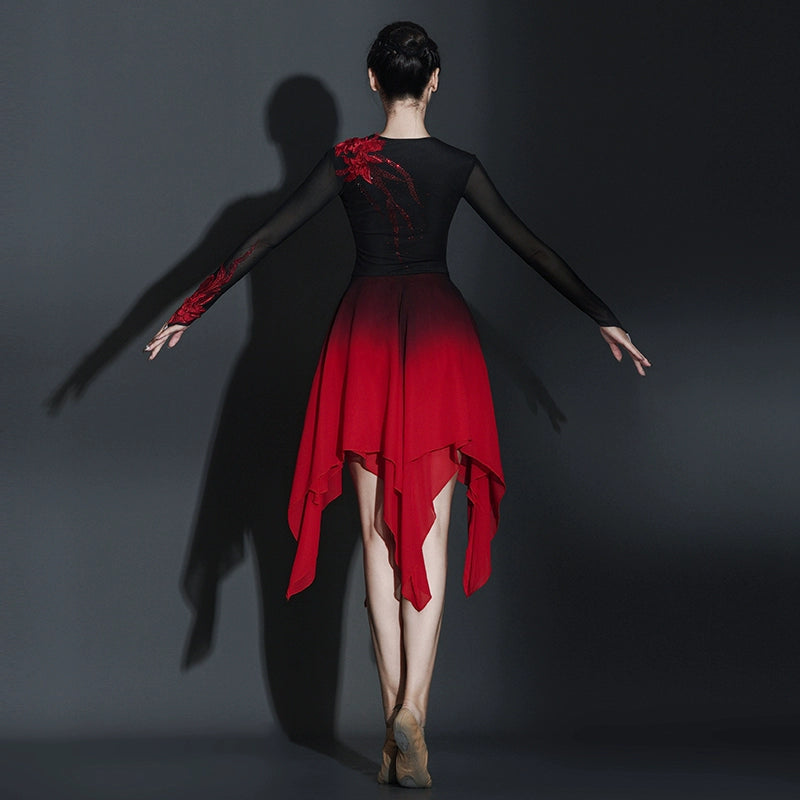 Women Girls Modern Ballet Dance Dresses Jazz Dance Costumes Youth Fashion Chorus Performance Clothing for Female - Moderndancedress.com