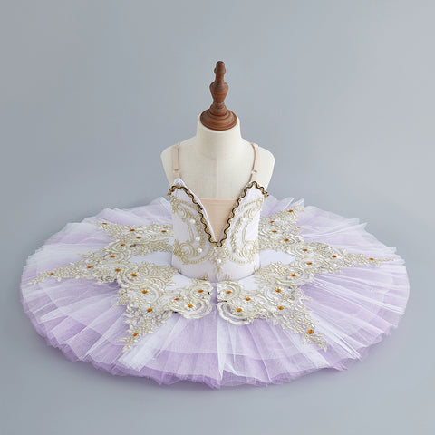 Children Green pink ballet dance dress kids ballerina tutu skirts sleeping beauty girls performance clothes Swan Lake flat tutu - Moderndancedress.com