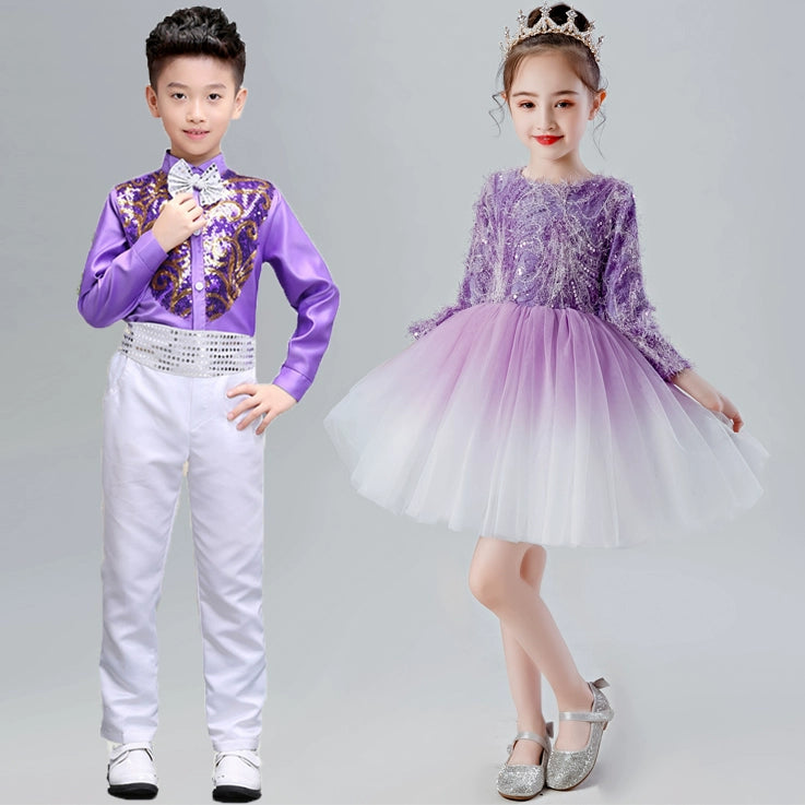 Children jazz dance dress chorus costume performance costume primary school students gauze tutu skirt - Moderndancedress.com