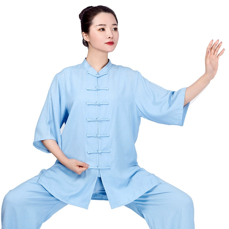 Cotton Linen Tai Chi Clothing for Women Men Chinese Kung Fu Uniforms Morning Exercises Fitness Tai Jiquan Training Clothes - Moderndancedress.com