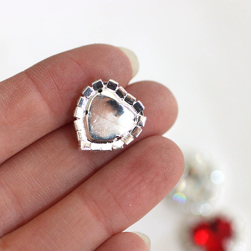1pcs DIY heart rhinestones for headdress dance costumes wedding dresses shoes bag jewelry accessories hand sew gemstones - Moderndancedress.com