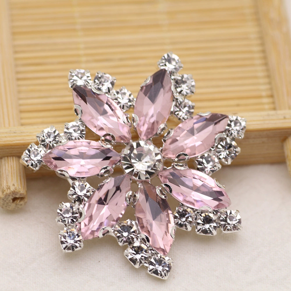 DIY stained glass rhinestone corsage for dance headdress party dress performance shoes hats bags decorations jewelry accessories 4.5cm - Moderndancedress.com