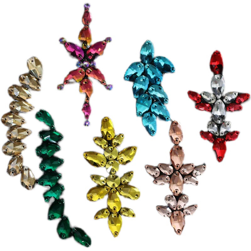 Handmade Latin Ballroom Dance Headdress for women girls bling Performance head piece Headgear Shiny Hair Accessories - Moderndancedress.com