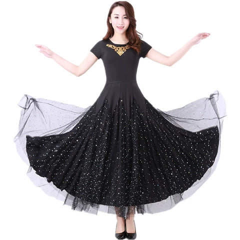 Women's Ballroom Dance Dresses Short skirt, modern dress, ballroom dance, big dress, Waltz skirt, Tango - Moderndancedress.com