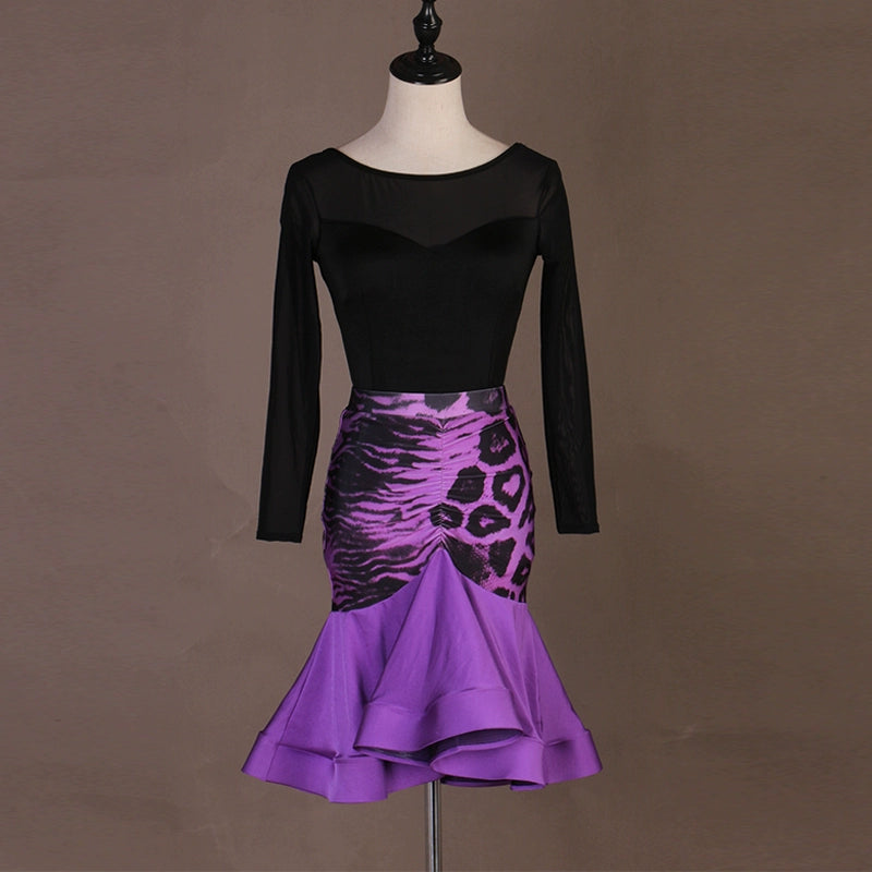 Latin Dance Dresses Modern Dance Skirt  Waltz Ballroom Waltz Group Dance Skirt
