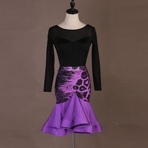 Latin Dance Dresses Modern Dance Skirt  Waltz Ballroom Waltz Group Dance Skirt - Moderndancedress.com