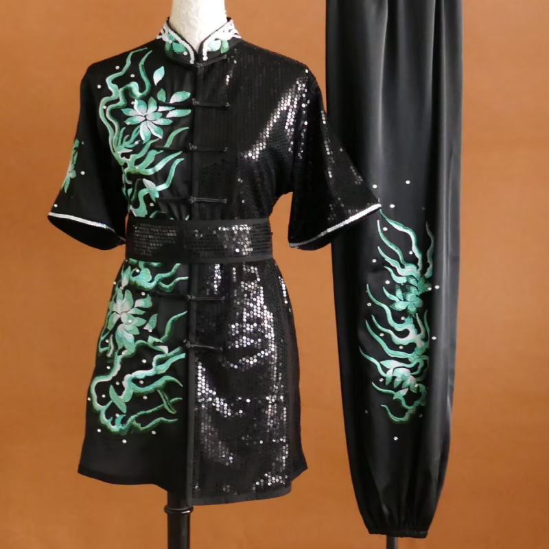 Custom Size Tai Chi Clothing for Unisex Youth Wushu Martial Art Chang Quan Competition Uniform