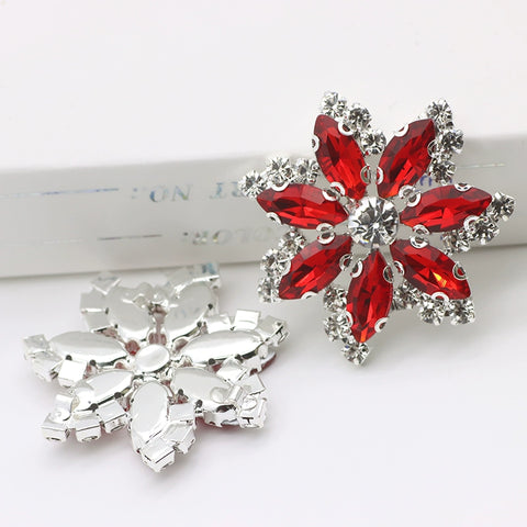 DIY stained glass rhinestone corsage for dance headdress party dress performance shoes hats bags decorations jewelry accessories 4.5cm - Moderndancedress.com