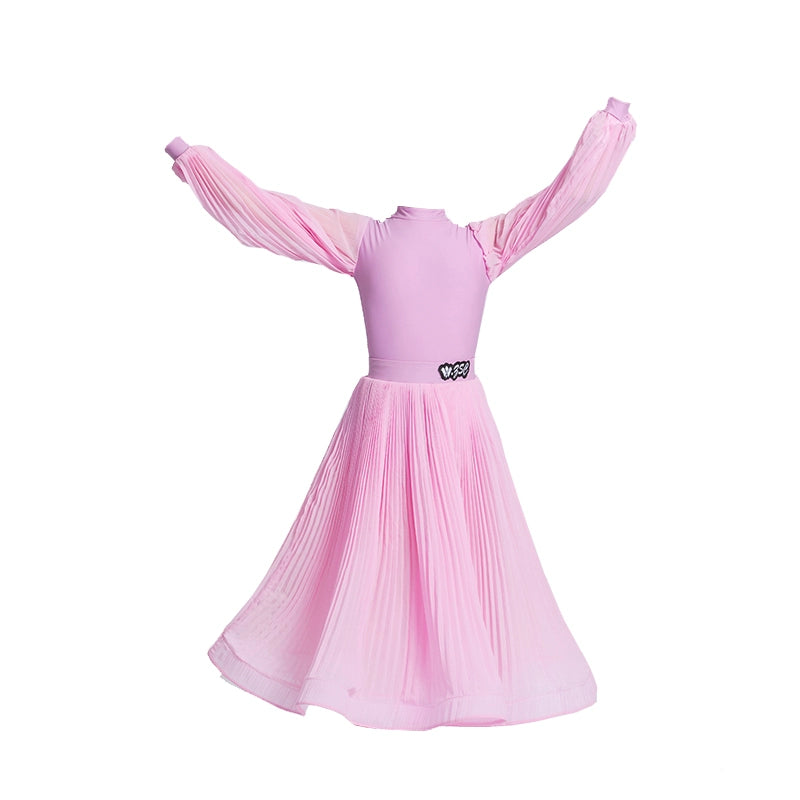 Turquoise Pink Ballroom Dance Dresses for Girls Kids Art Test National  Balloom Waltz Tango Standard Performance Costumes for Children - Moderndancedress.com
