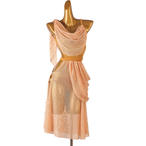Wine Competition Diamond Latin Dance Dress for Women Girls White Purple Bling Tulle Salsa Rumba Cha Samba Dance Clothes