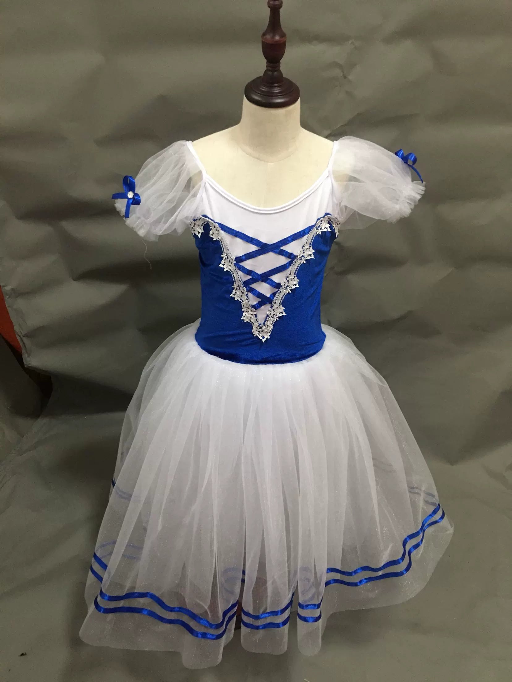 Children's Ballet Dress performance Dress Dance bubble sleeve pommel gauze dress suspender female ballet performance dress