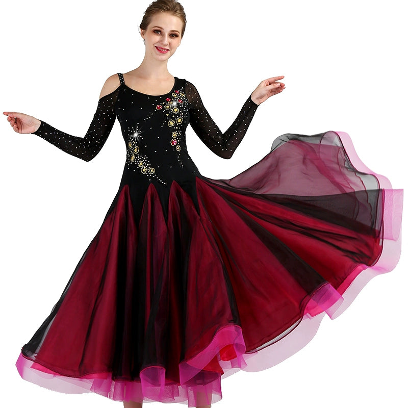 Ballroom Dance Dresses Modern Dance Skirt Performance Competition National Ballroom Ballroom Dancing Big Swing Dress Waltz Ballroom Waltz - Moderndancedress.com