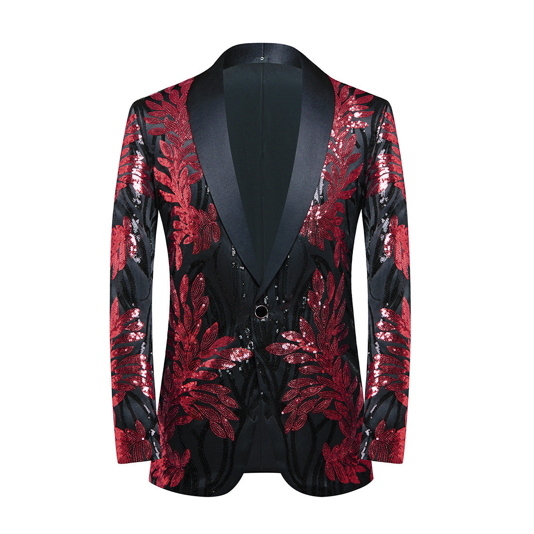 Men's Jazz Dance Costumes Green Blue Gold Sequined  Nightclub Gogo Dancer Performance Blazer Gig Perform Coats - Moderndancedress.com