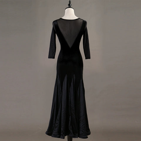 Ballroom Dance Dressessexy through yarn! Professional Modern Dance Apparel New High-grade Velvet National Standard Dance Dress - Moderndancedress.com