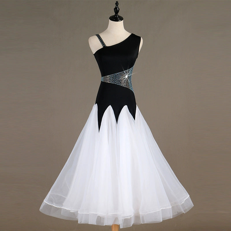 Ballroom Dance Dresses Light luxury flash drill! High-end modern dance competition dress, social dance group performance dress, national standard dance dress, new dress - Moderndancedress.com