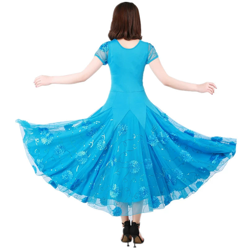 Modern Dance Dresses Performance Dresses National Standard Dance Dresses Performance Competition Skirt Waltz