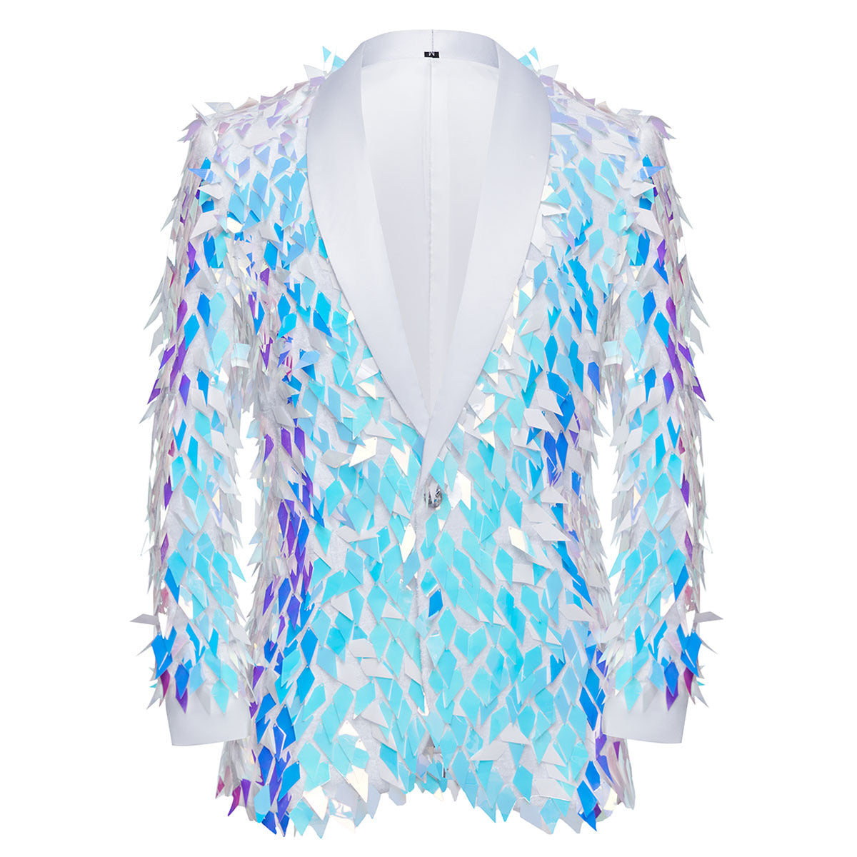 Men's Jazz Dance Costumes Gold Silver Blue Sequined Singer Host Dancers Performance Blazer Party Ceremonies Bling Coats - Moderndancedress.com