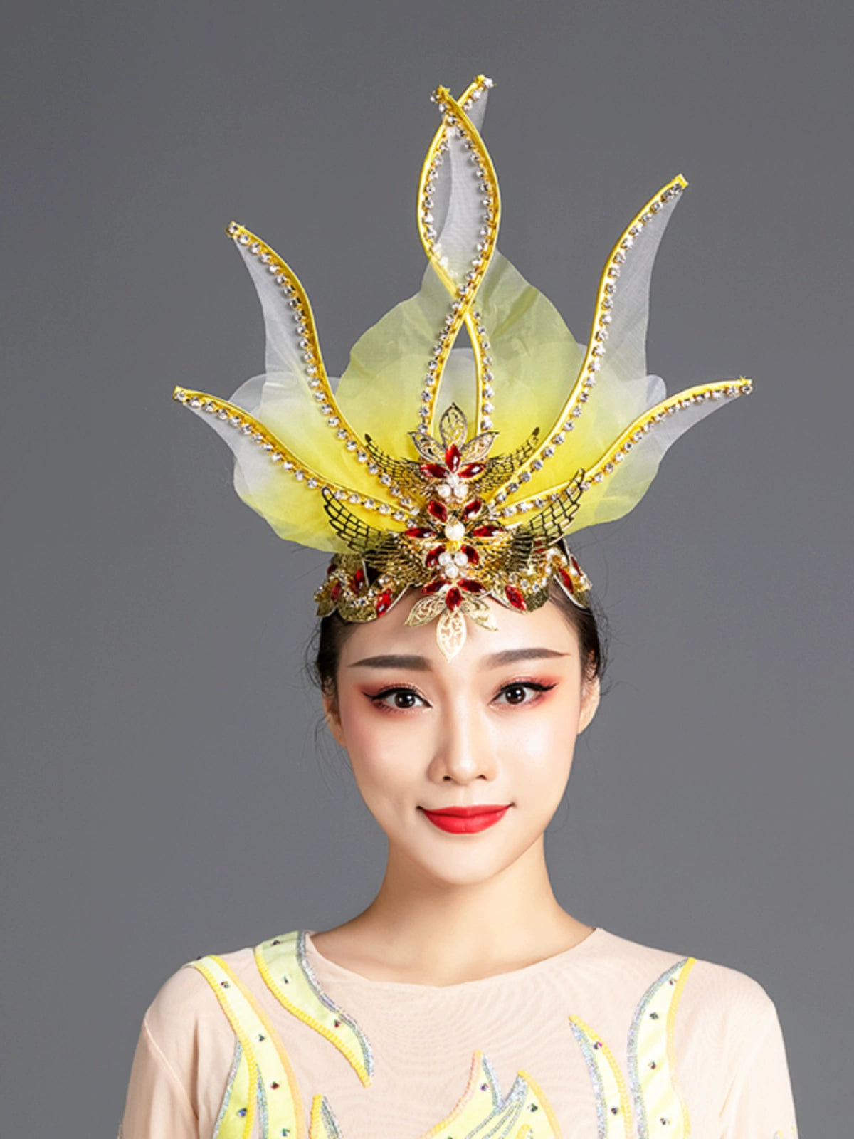 Opening Flamenco Dance Headdress for Women Girls Flowers Dress Headpiece Choir Dance Headgear Pageant Catwalk Stage Performance Props - Moderndancedress.com