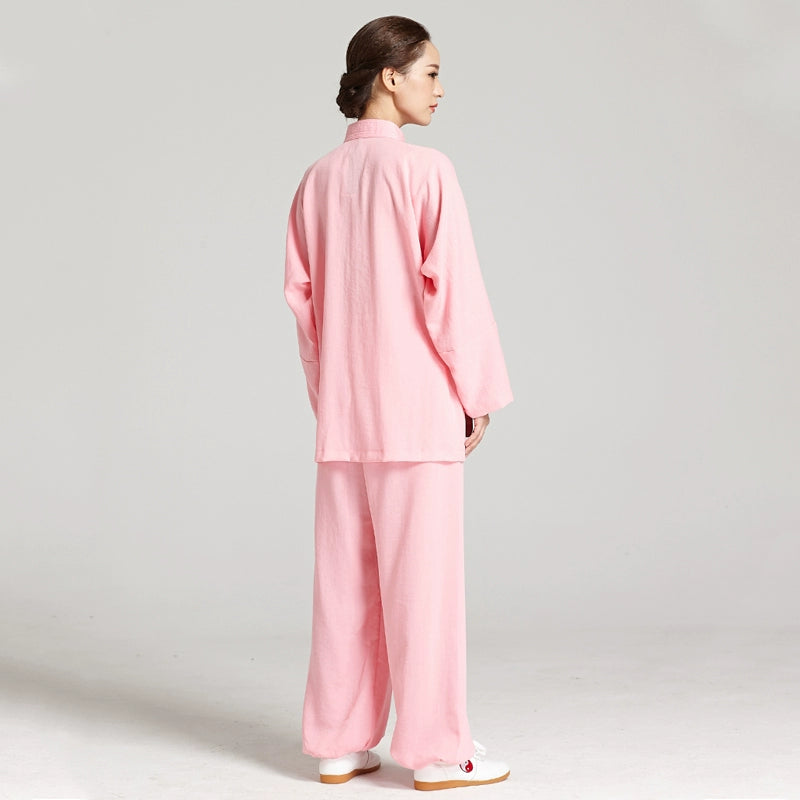 Tai Chi Suit Kung Fu Uniforms Cotton and Linen Men's and Women's Shadowboxing Clothing Baduanjin Chinese Style Martial Arts Practice Clothes Outfit - Moderndancedress.com
