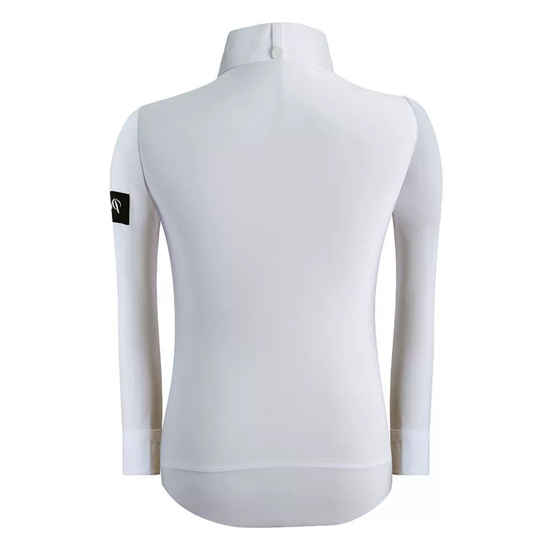 Custom Size  Men's Latin Ballroom Dance Shirts White Color Waltz Tango Tuxedo Suit Shirts for Man - Moderndancedress.com