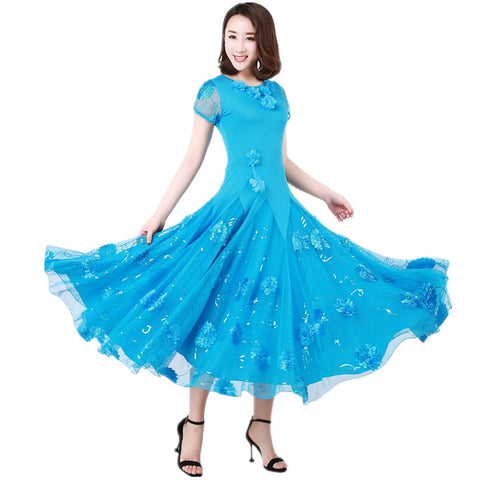 Modern Dance Dresses Performance Dresses National Standard Dance Dresses Performance Competition Skirt Waltz - Moderndancedress.com