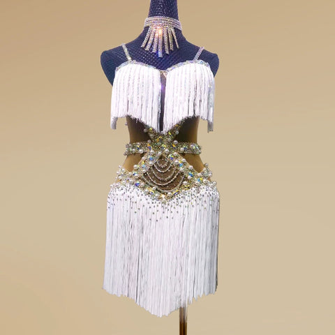 Custom Size Competition Latin Dance Dresses for Women Girls Green Black Wine Blue Salsa Rumba Chacha Blackpool Dance Clothes