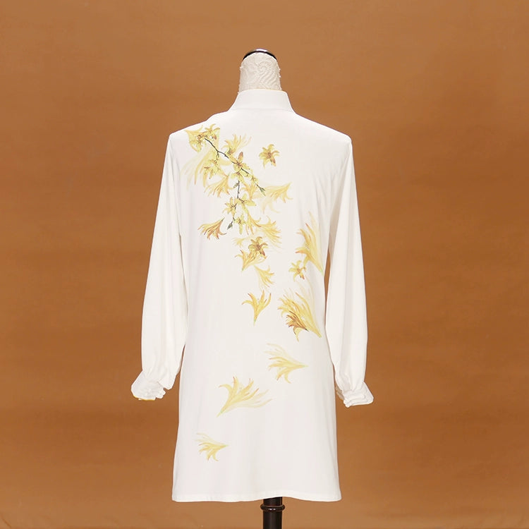 Custom size Tai Chi clothing chinese kung fu uniforms  for women maple leaf embroidered wushu martial art performance clothes changquan suit - Moderndancedress.com