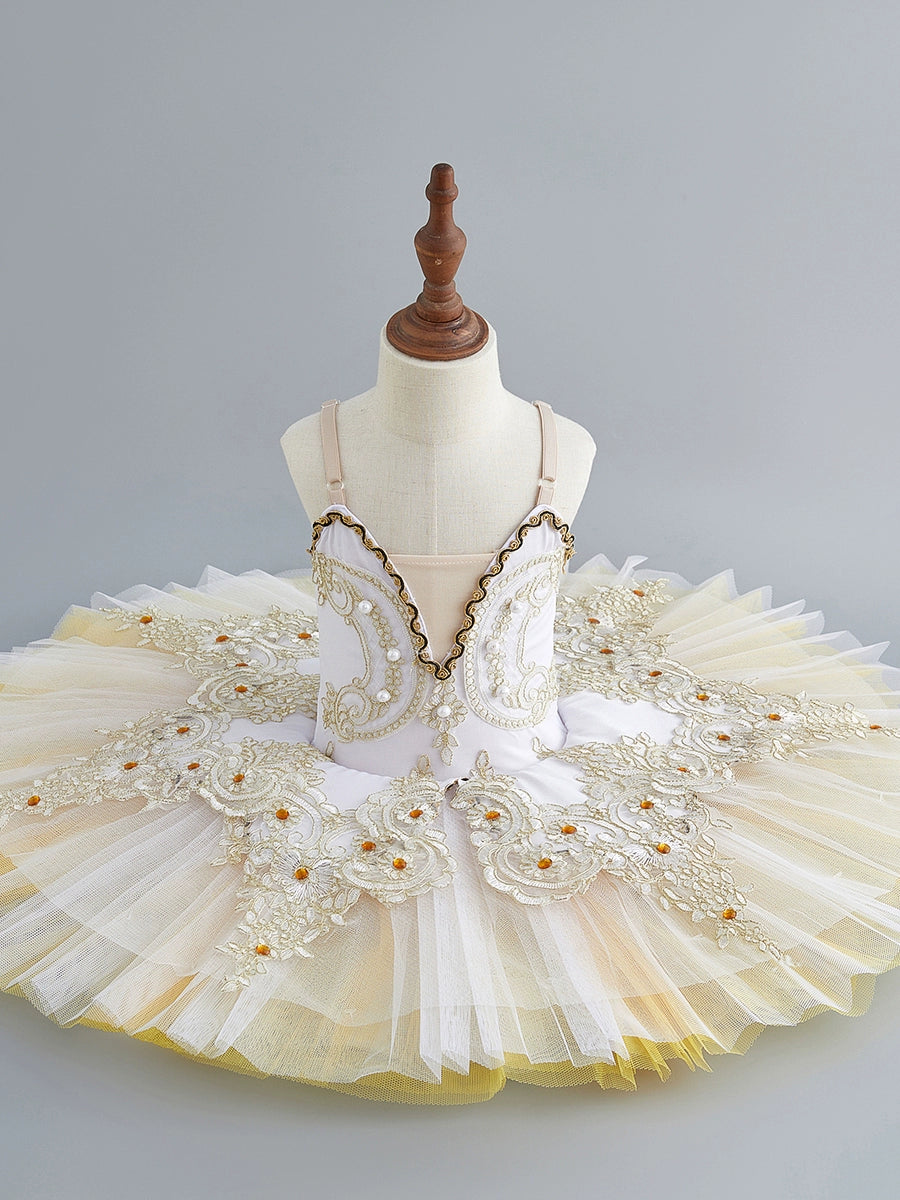Children Green pink ballet dance dress kids ballerina tutu skirts sleeping beauty girls performance clothes Swan Lake flat tutu - Moderndancedress.com