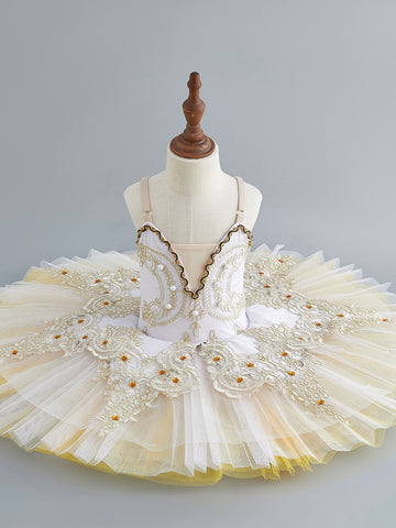 Children Green pink ballet dance dress kids ballerina tutu skirts sleeping beauty girls performance clothes Swan Lake flat tutu - Moderndancedress.com
