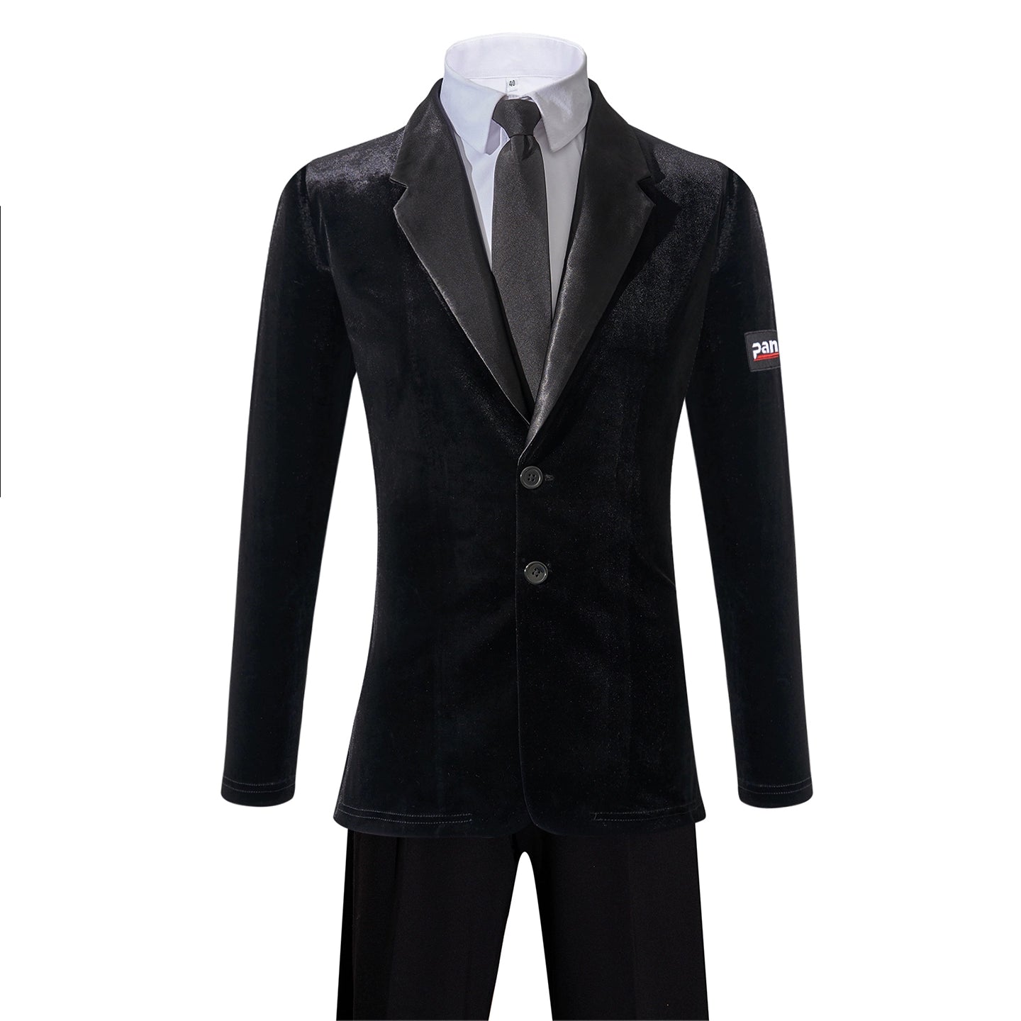 Custom Size Men's Ballroom Latin Dance Blazers Youth Waltz Tango Dance Lapel Collar Coats Elastic Velvet Jacket One Layer