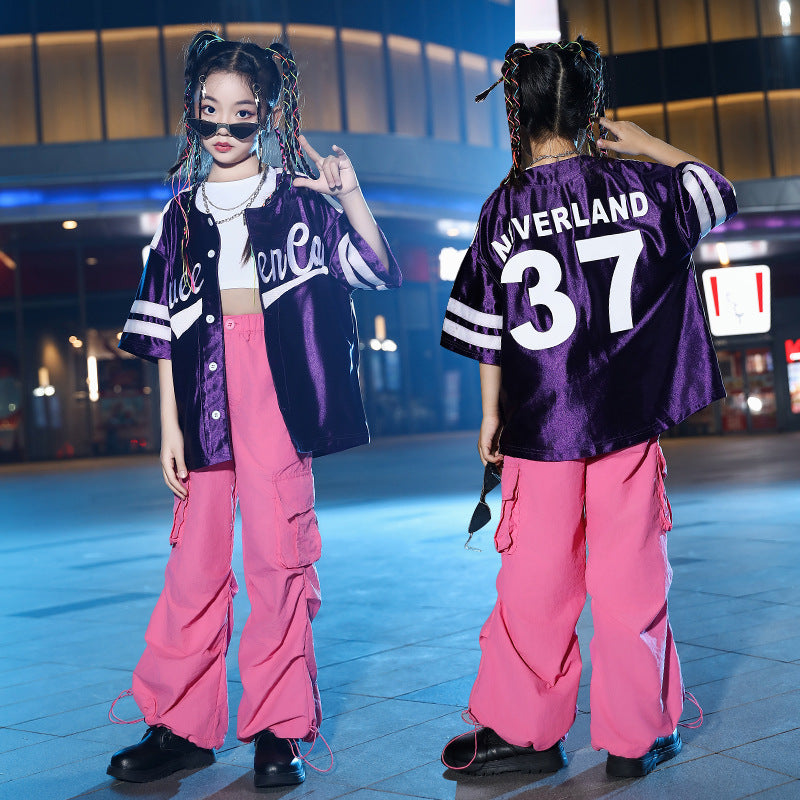 Children's Jazz Hip Hop Jazz Dance Costume Children Hip-Hop Trendy Girls Jazz Costume - Moderndancedress.com