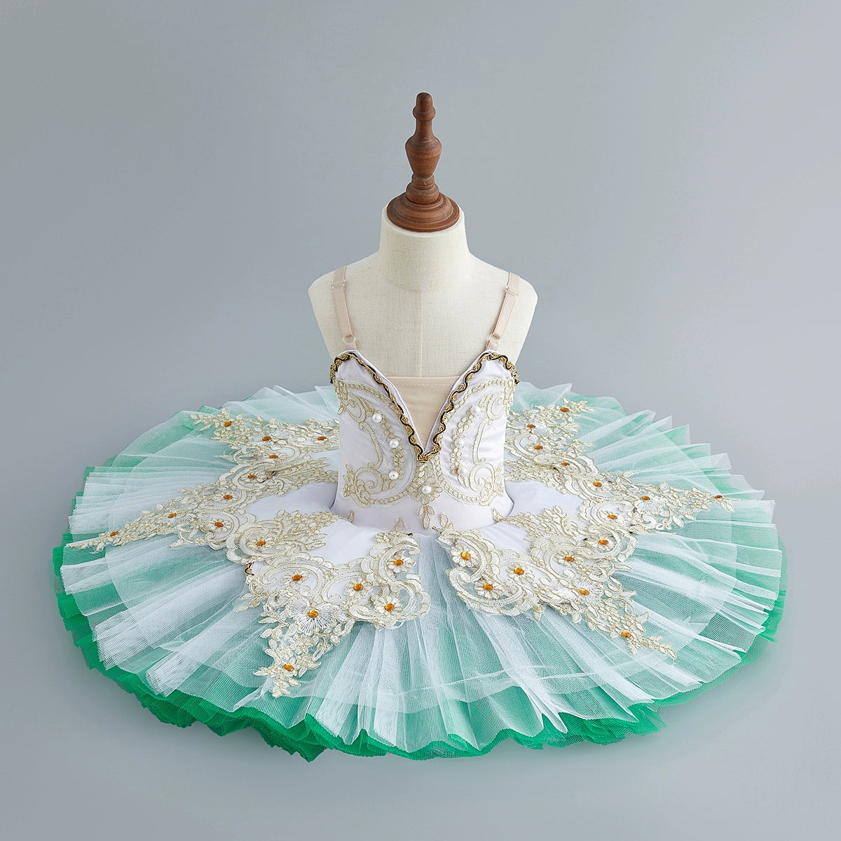 Children Green pink ballet dance dress kids ballerina tutu skirts sleeping beauty girls performance clothes Swan Lake flat tutu - Moderndancedress.com