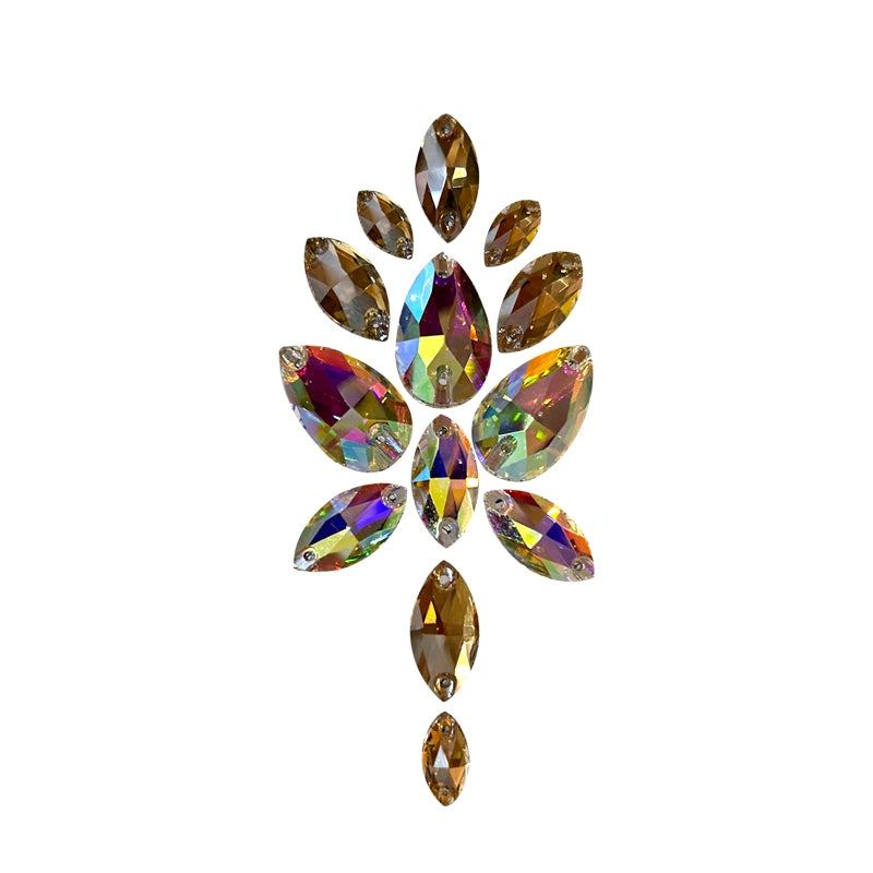 Latin ballroom Dance Competition headdress for women girls bline gemsotnes Modern Dance Performance Headgear Shiny Hair Accessories - Moderndancedress.com