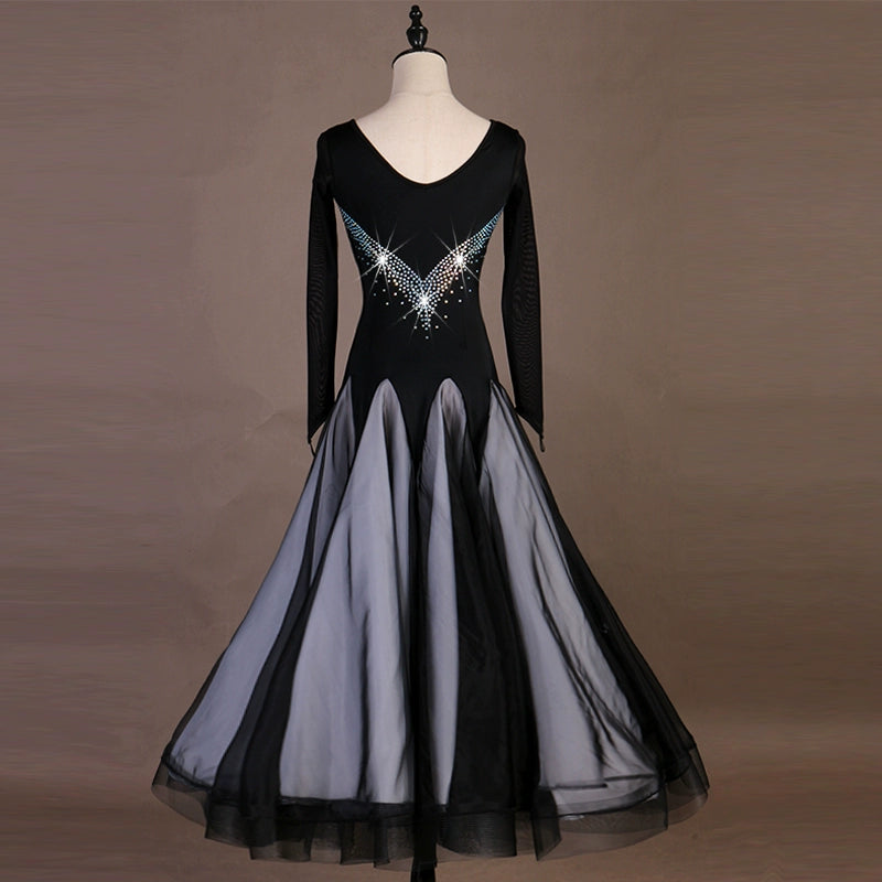 Ballroom Dance Dresses Superior embroidered Millen dress, ballroom Waltz dress - Moderndancedress.com