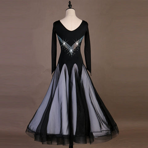 Ballroom Dance Dresses Superior embroidered Millen dress, ballroom Waltz dress - Moderndancedress.com