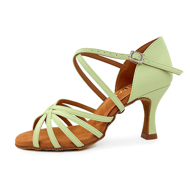 Women's Latin Dance Shoes Colorful Soft Sole Salsa Chacha Performance Sandals